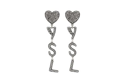 ysl earrings silver